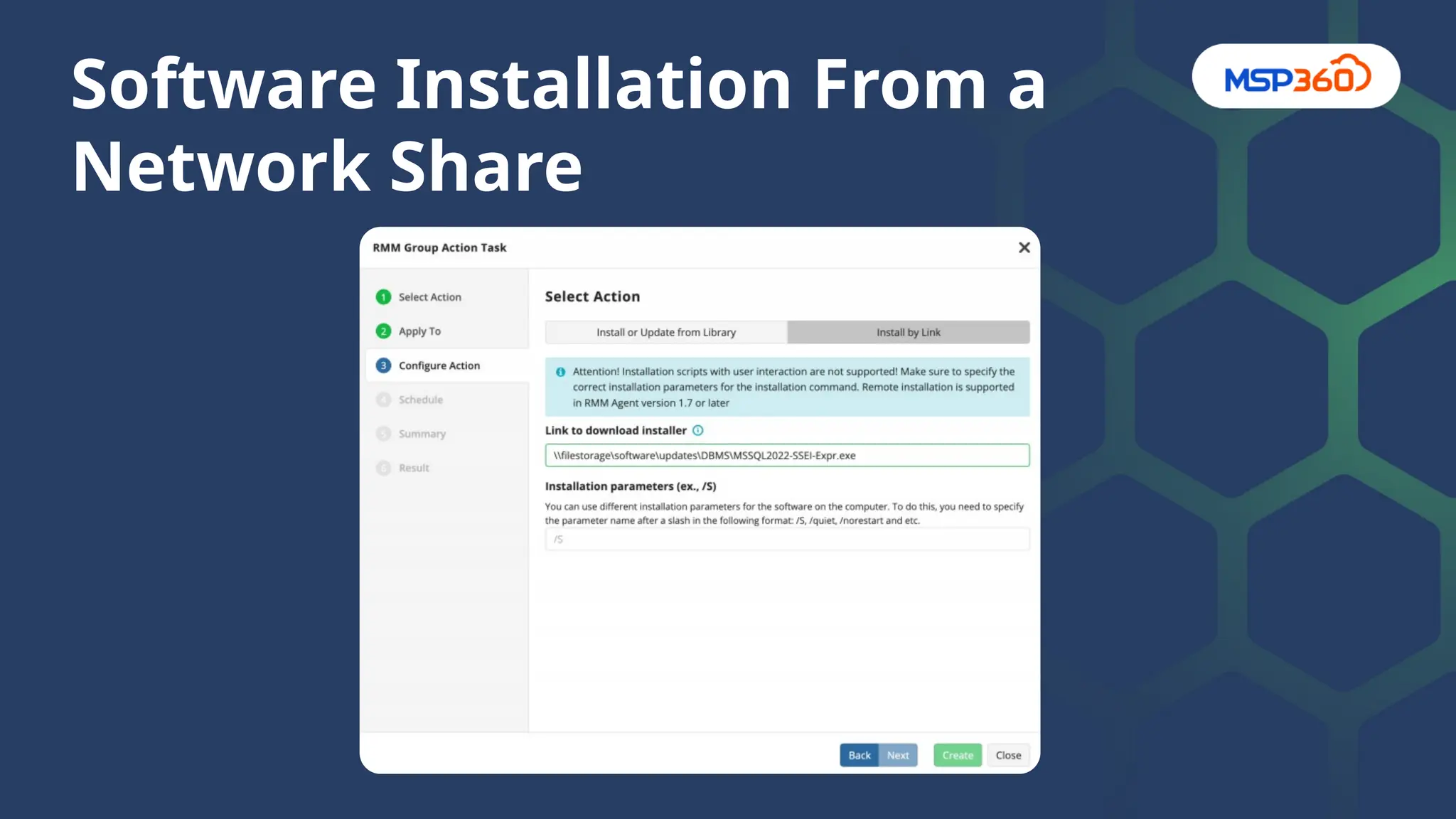 Software Installation From a
Network Share
 