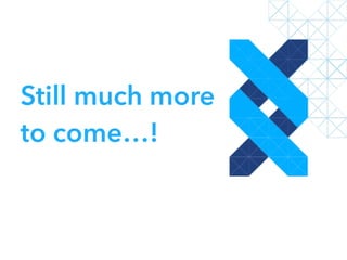 Still much more
to come…!
 