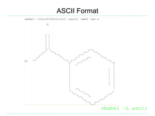 ASCII Format




               obabel –L ascii
 