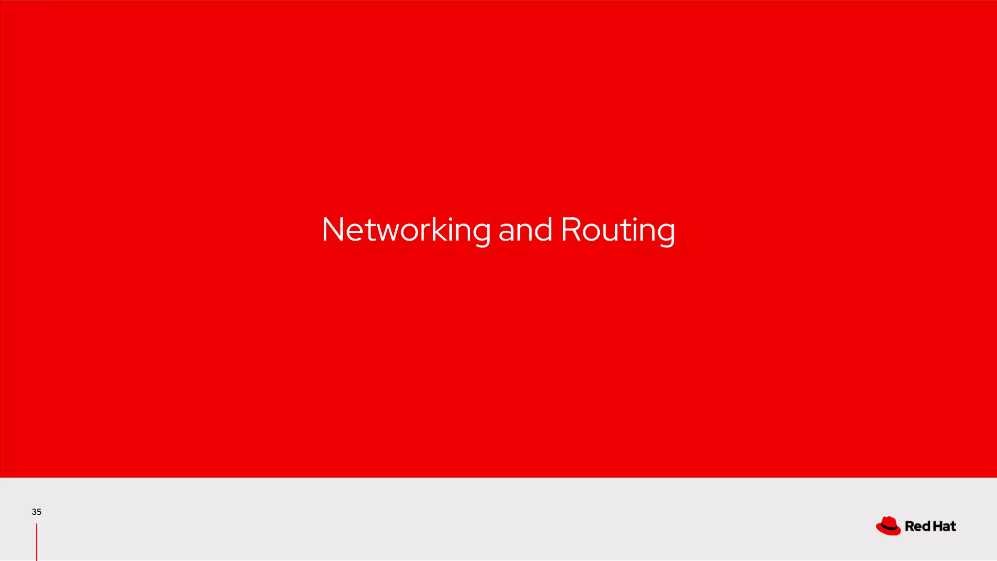 35
Networking and Routing
 