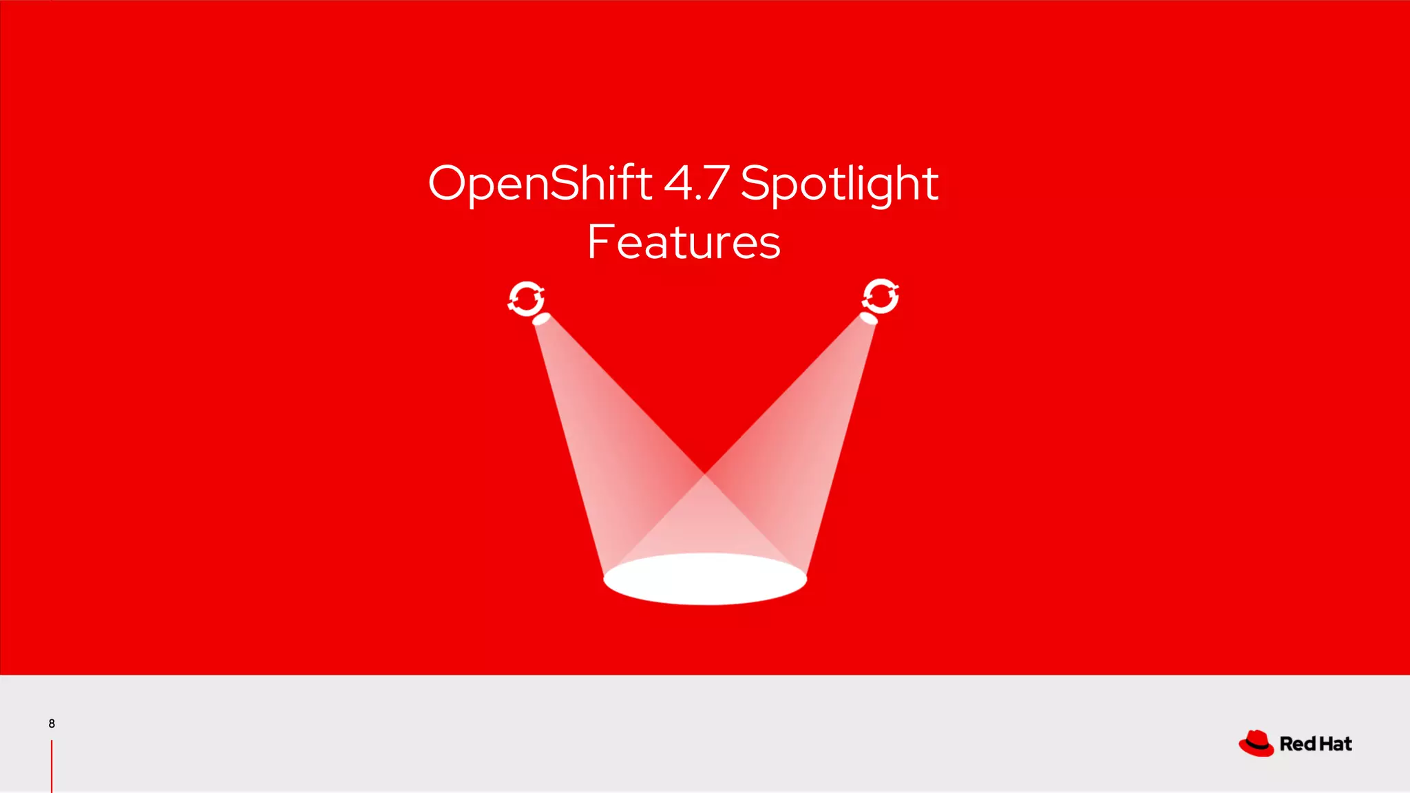 8
OpenShift 4.7 Spotlight
Features
 