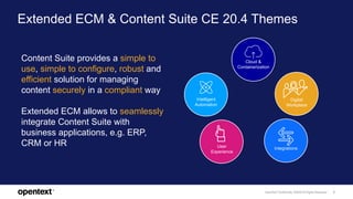 What’s new in OpenText Extended ECM Platform CE 20.4 and OpenText ...