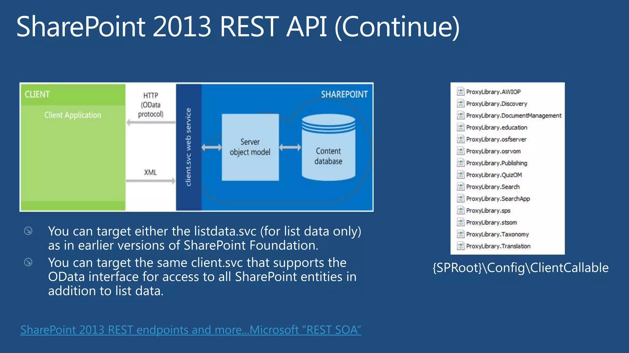 Farm
• Full trust solutions
• Customizations to
file system of servers
• Classic model from
2007
Sandbox
• Declarative elements
• Partially trusted code
service still included
for limited server
side support
SP Apps
• New Apps model
• Deployed from
corporate catalog or
office market place
• Manage permission
and licenses
specifically
• Preferred option
 