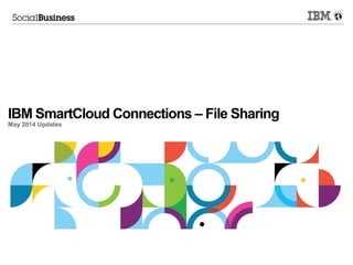 IBM SmartCloud Connections – File Sharing
May 2014 Updates
 