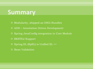 Whats New In Spring 3.0 ?