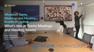 Microsoft Teams
Meetings and Meeting
Rooms Workshop
 