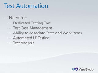 Tulsa TechFest 2010 - What's New in TFS 2010