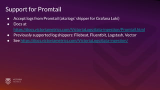 What’s new in VictoriaLogs (Q3 2023) | PDF