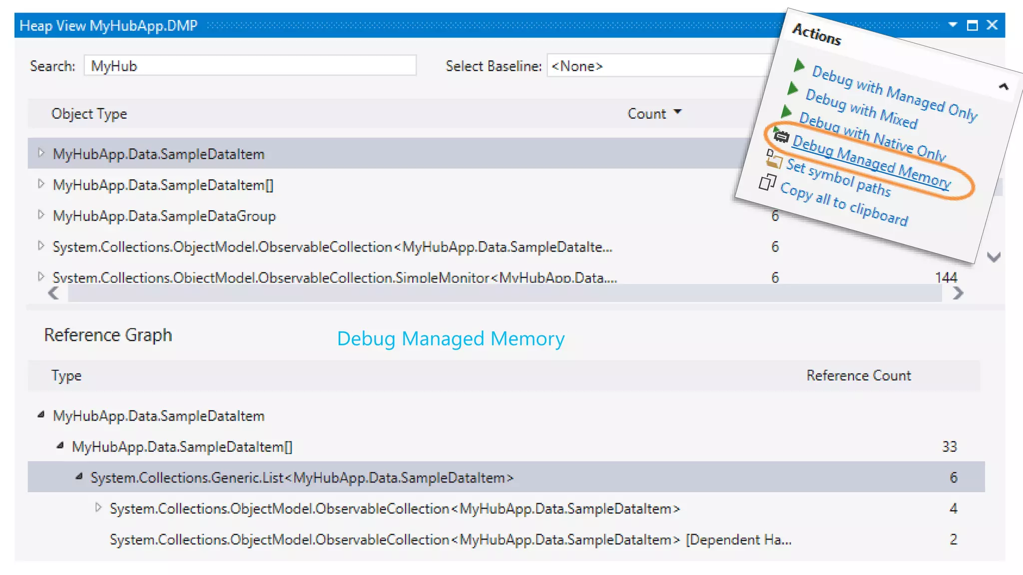 Debug Managed Memory
 
