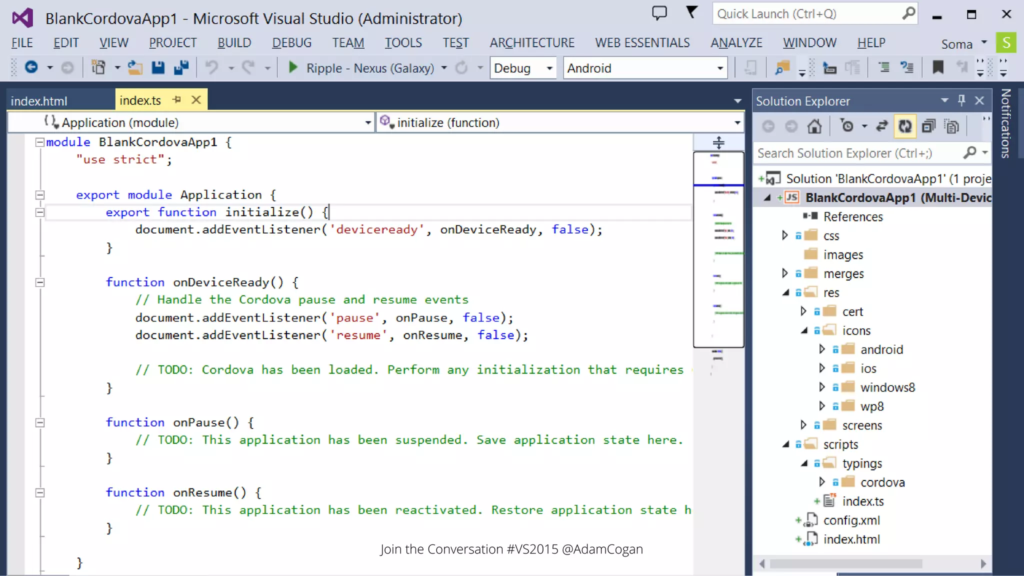 Join the Conversation #VS2015 @AdamCogan
 