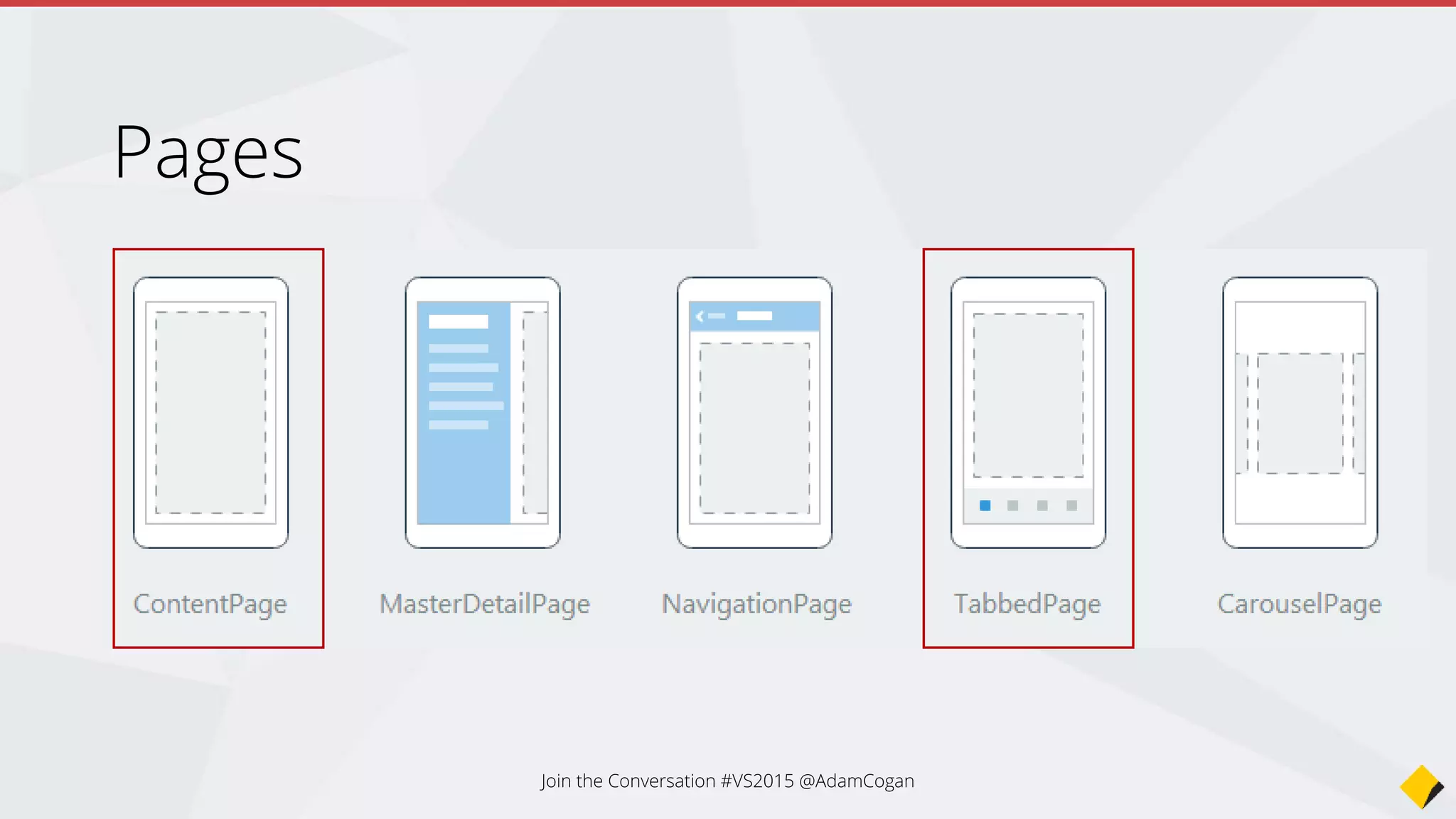 Layouts
Join the Conversation #VS2015 @AdamCogan
 