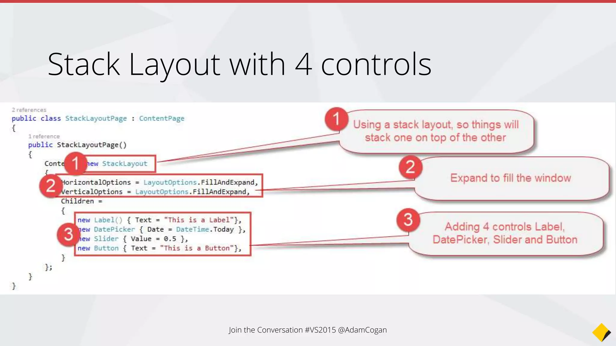 Join the Conversation #VS2015 @AdamCogan
 
