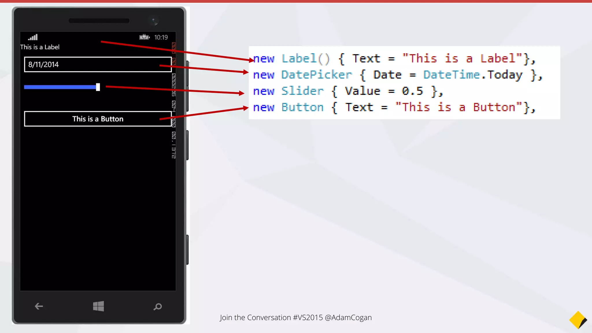 Join the Conversation #VS2015 @AdamCogan
 