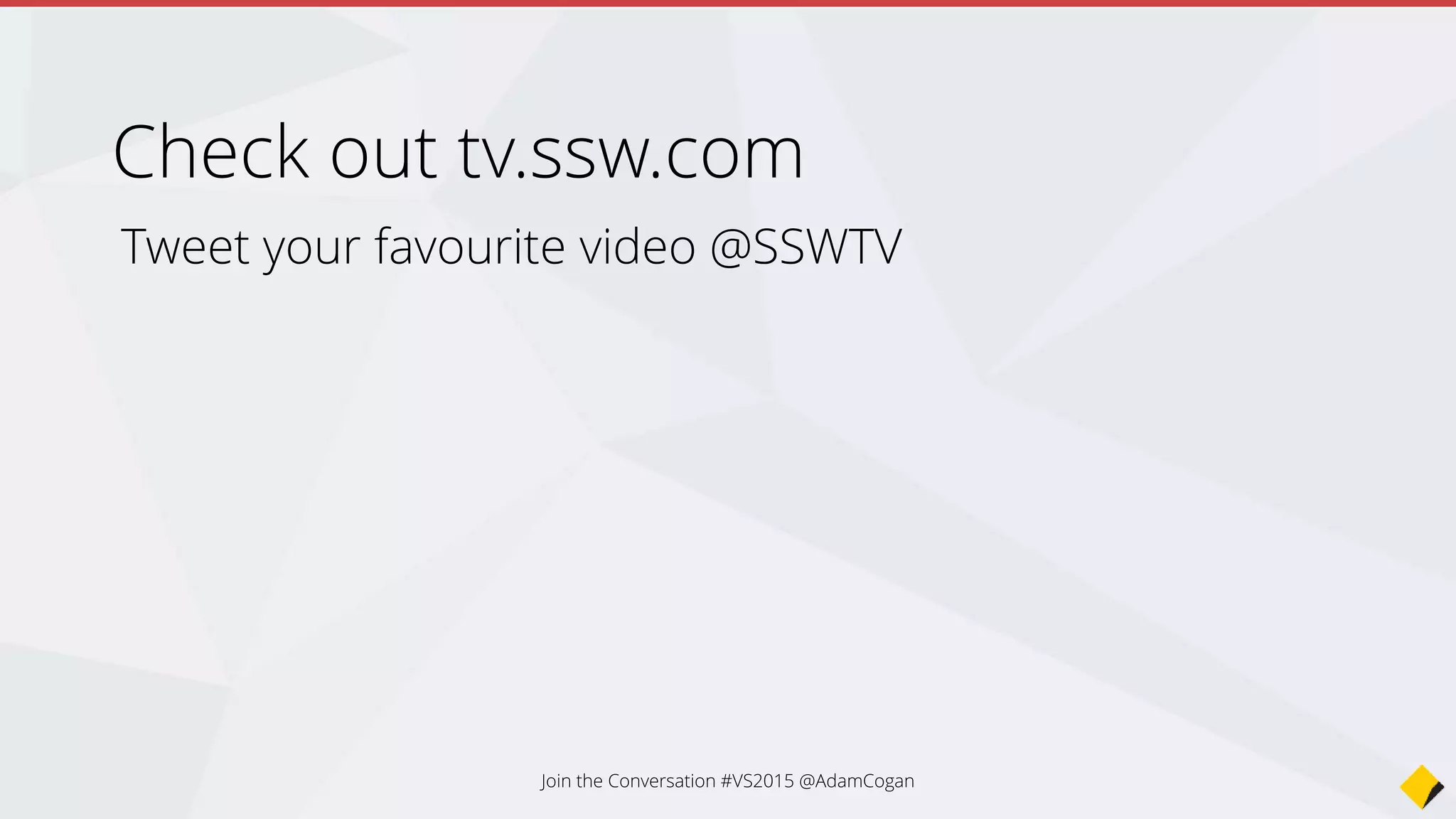 find me on slideshare:
http://www.slideshare.net/SSWconsulting/
 