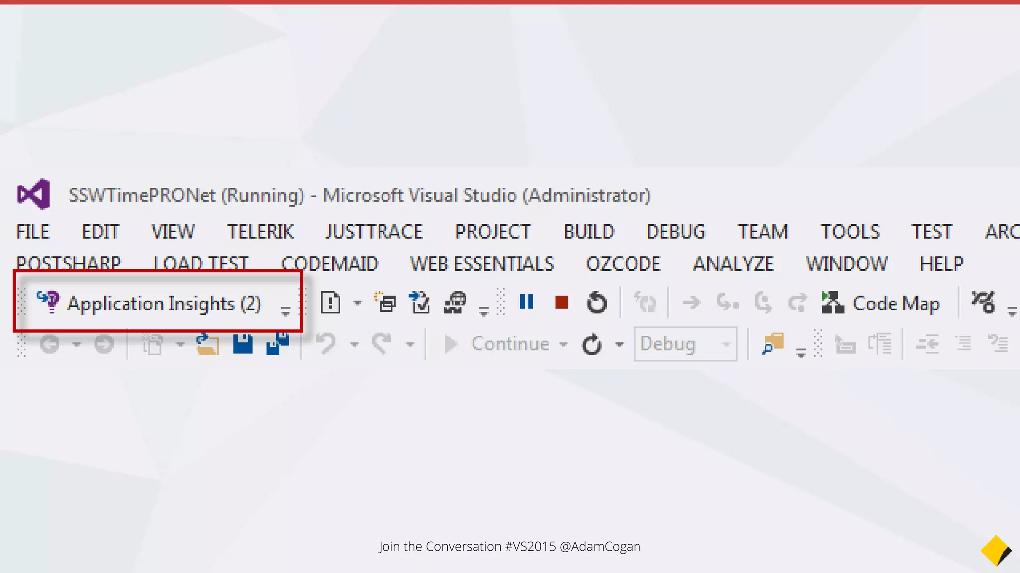 Join the Conversation #VS2015 @AdamCogan
 