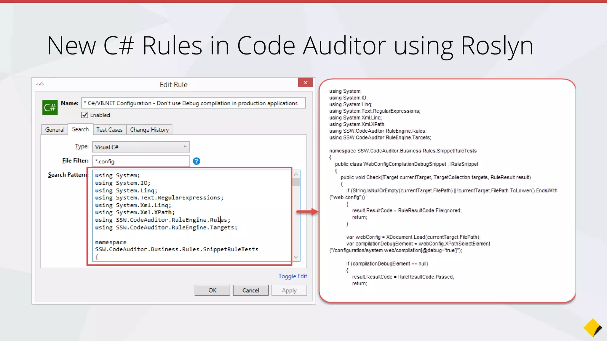 New C# Rules in Code Auditor using Roslyn
 