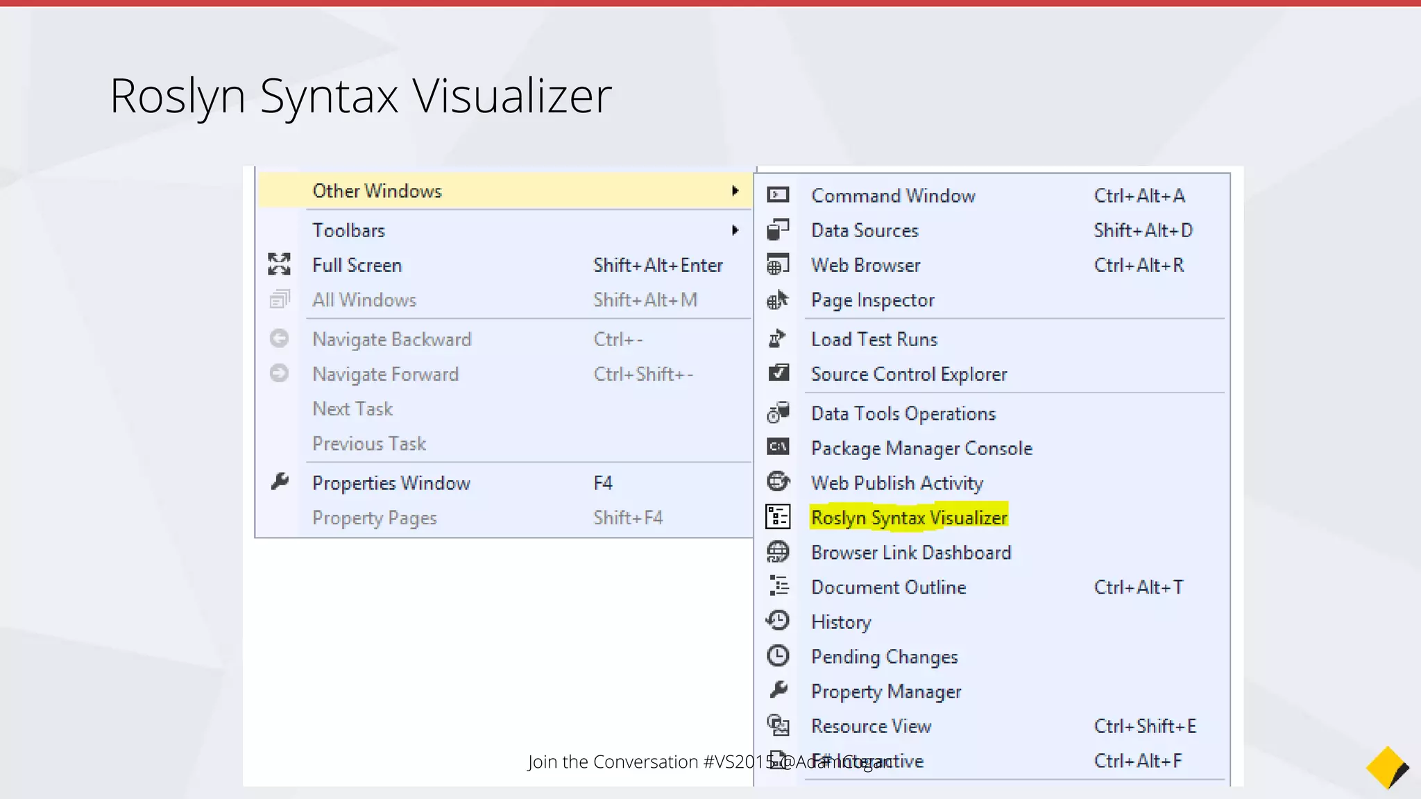 Roslyn Syntax Visualizer
 