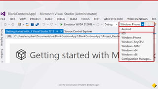 Join the Conversation #VS2015 @AdamCogan
 