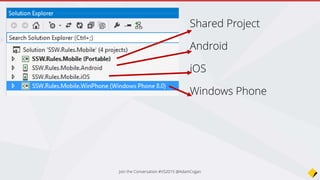 F5 – Start testing on the two biggest mobile platforms
Join the Conversation #VS2015 @AdamCogan
 