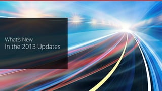 What’s New
In the 2013 Updates
 