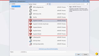 AngularJS + VS2015 - Suggestion
Make these create TypeScript files instead of JavaScript
files
News – Angular 2.0 is to be written using TypeScript
Join the Conversation #VS2015 @AdamCogan
 