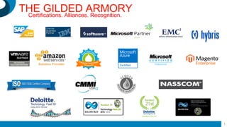 1
Certifications. Alliances. Recognition.
THE GILDED ARMORY
 