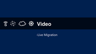 Video
-Live Migration

 