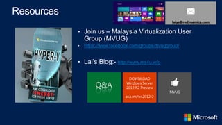 https://www.facebook.com/groups/mvuggroup/

http://www.ms4u.info

Q&A

DOWNLOAD
Windows Server
2012 R2 Preview
aka.ms/ws20...