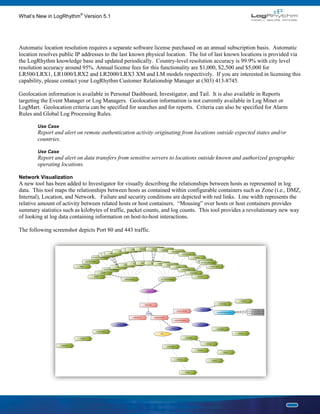What's New Logrhythm 5.1 Data Sheet | PDF