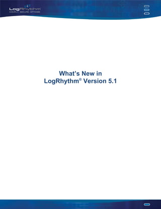 •




        What’s New in
    LogRhythm® Version 5.1
 