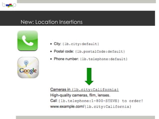 New: Location Insertions
 