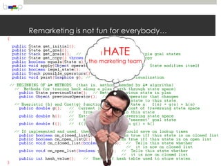 Remarketing is not fun for everybody…

                    IHATE
                the marketing team
 