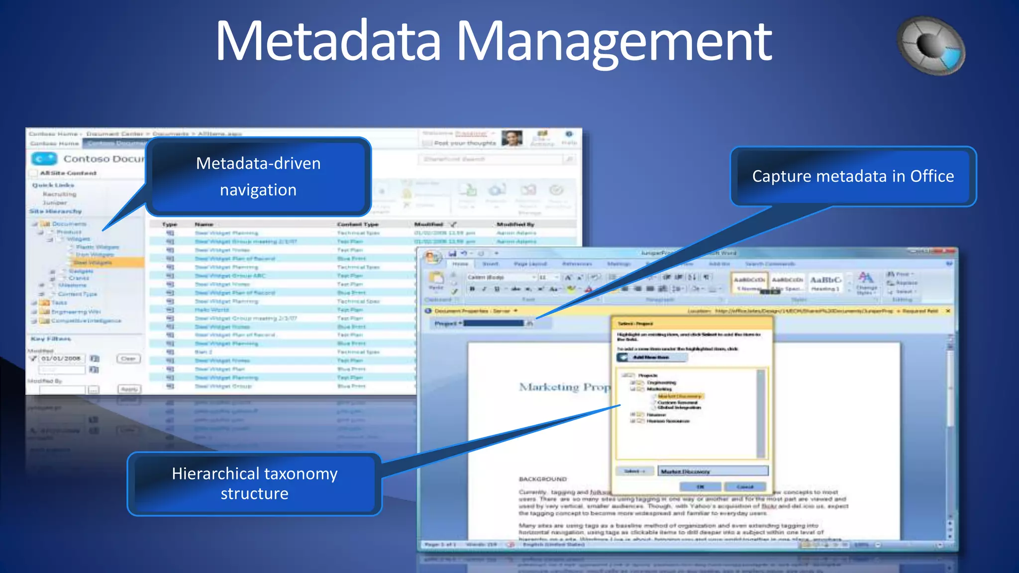 Metadata Management
 