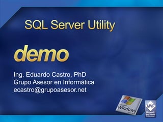 Ing. Eduardo Castro, PhD
Grupo Asesor en Informática
ecastro@grupoasesor.net
 