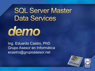Ing. Eduardo Castro, PhD
Grupo Asesor en Informática
ecastro@grupoasesor.net
 
