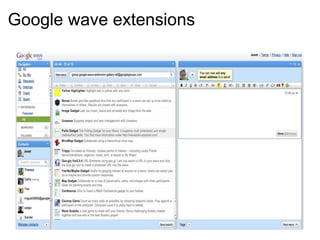 Google wave extensions