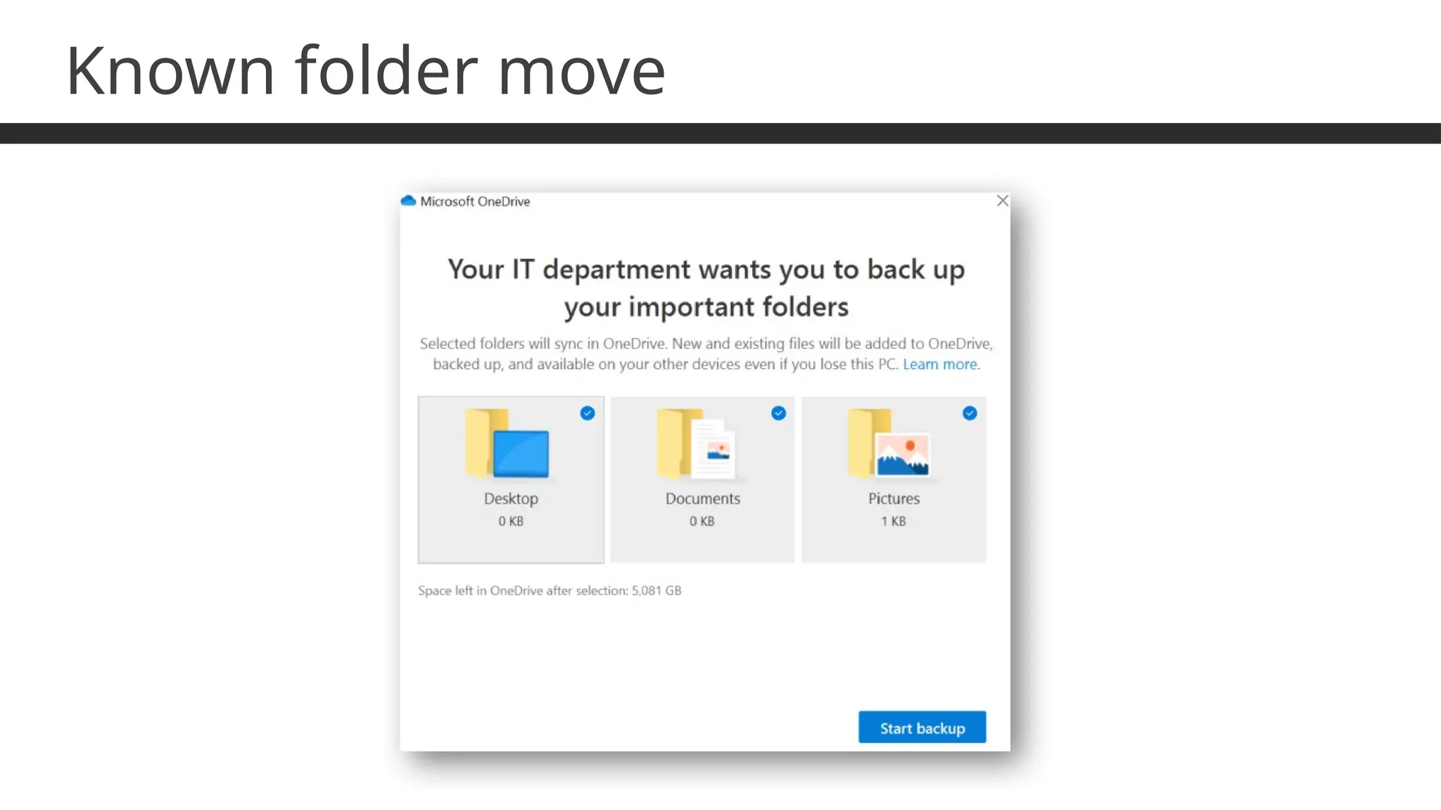 Known folder move
 
