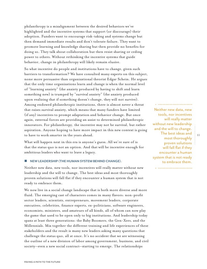 monitor institute whats next for philanthropy executive whats an executive summary