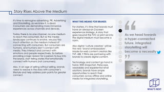 Story Rises Above the Medium
001
003
004
005
006
008
007
009
010
002
As we head towards
a hyper-connected
future, integrat...
