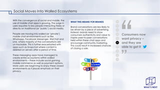 Social Moves Into Walled Ecosystems
001
003
004
005
006
008
007
009
010
002
Consumers now
want privacy –
and they are
able...