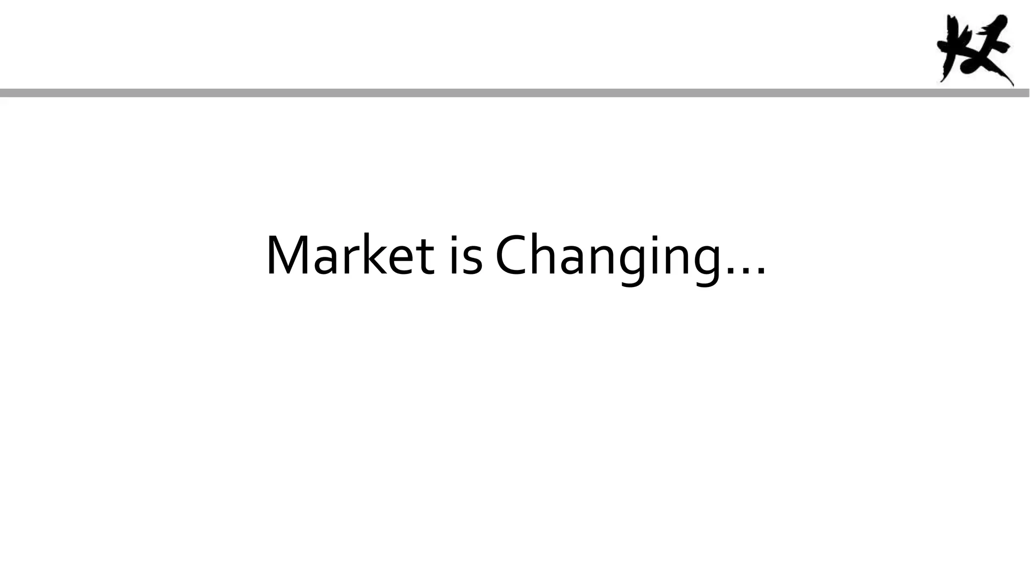 Market is Changing…
 