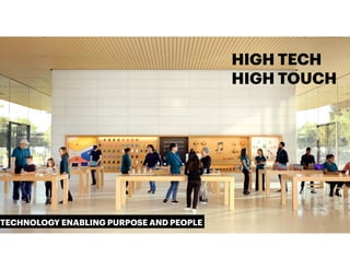 HIGH TECH
HIGH TOUCH
TECHNOLOGY ENABLING PURPOSE AND PEOPLE
 