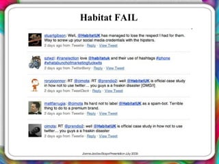 Habitat FAIL




J a J c b c a eP s nta n J 2 0
 o nne a o s Sc p re e tio uly 0 9
 