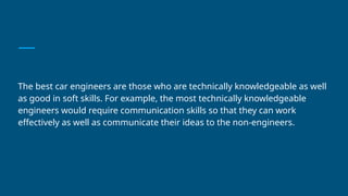What soft skills are required for automotive engineering | PPT