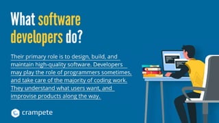What software
developers do?
 
