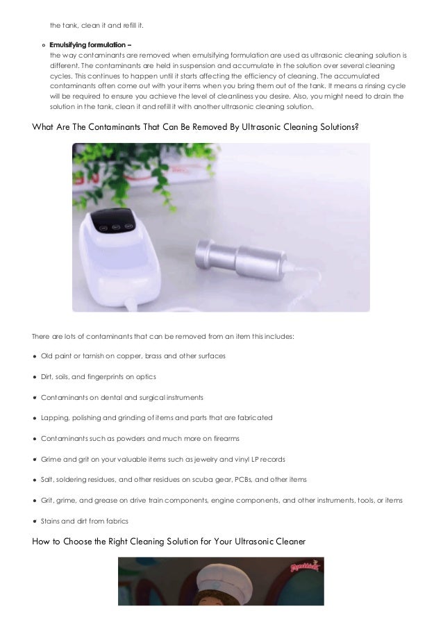 What Solution Should I Use With My Ultrasonic Cleaner?