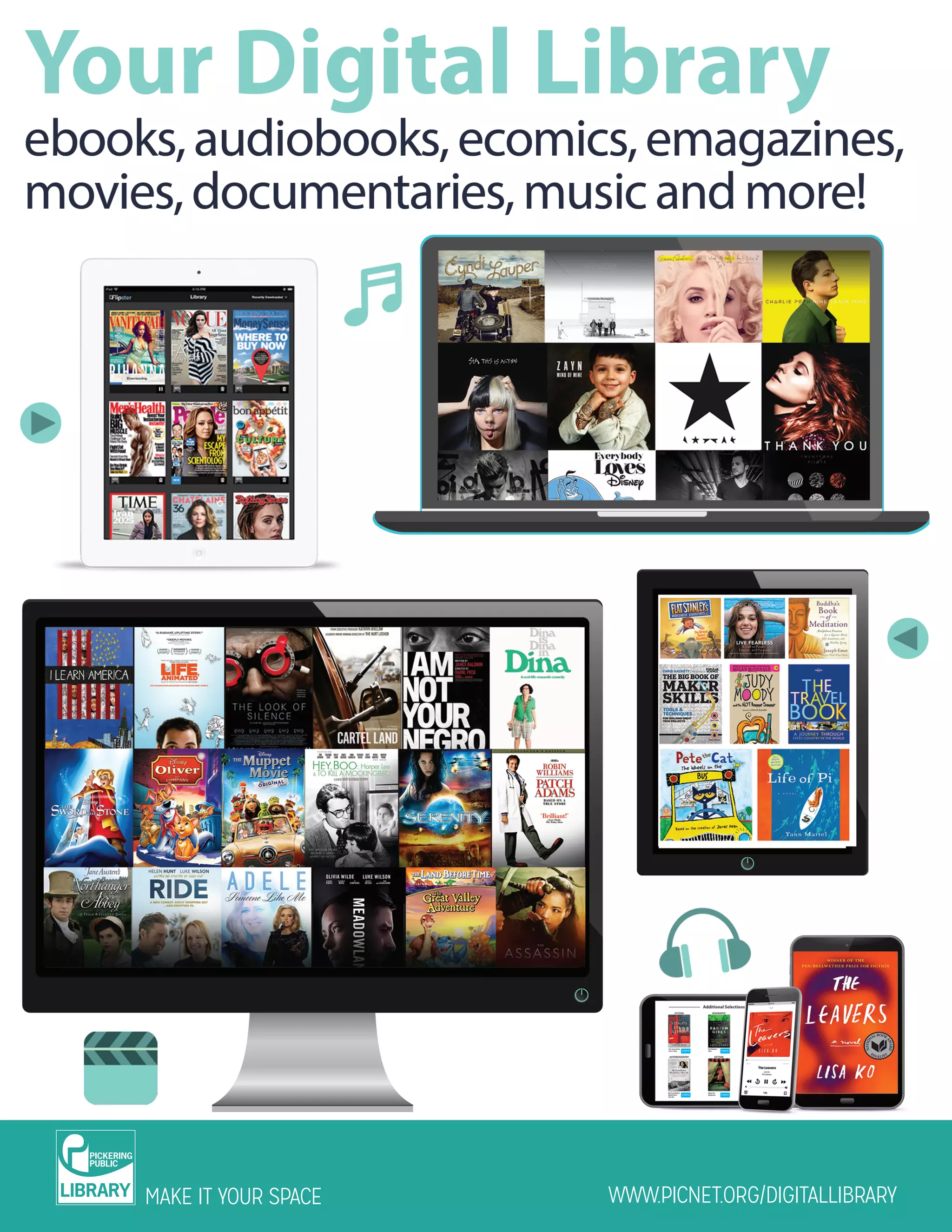 Indicates a Maker Space program.
®Indicates registration required.WWW.PICNET.ORG/DIGITALLIBRARYMAKE IT YOUR SPACE
 