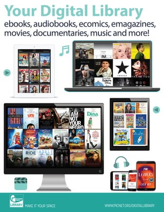 Indicates a Maker Space program.
®Indicates registration required.WWW.PICNET.ORG/DIGITALLIBRARYMAKE IT YOUR SPACE
 