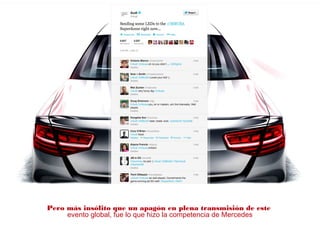 Pero más insólito que un apagón en plena transmisión de este
evento global, fue lo que hizo la competencia de Mercedes
 