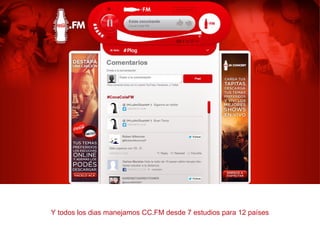 Y todos los dias manejamos CC.FM desde 7 estudios para 12 países
 